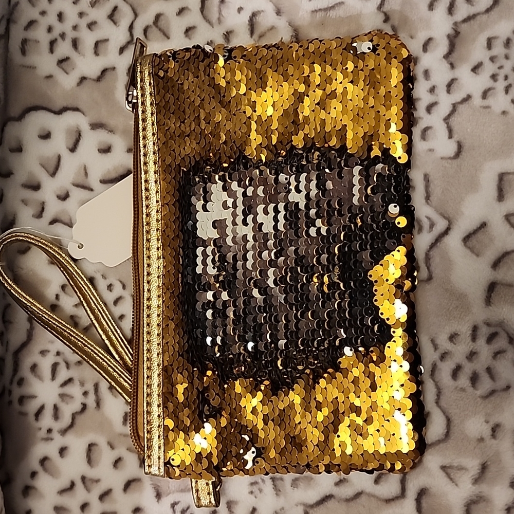 NWOT Gold sequence wristlet - Picture 2 of 3